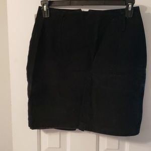 Suede mini skirt